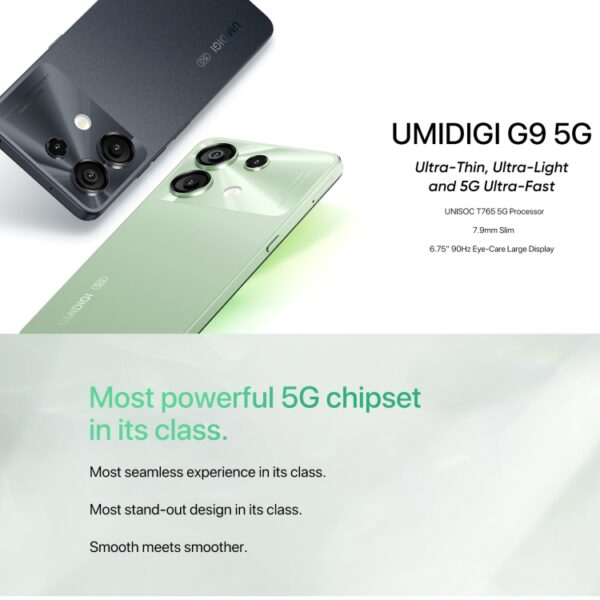 UMIDIGI G9 5G, 6 GB + 128 GB, seitlicher Fingerabdruck und Gesichtserkennung, 6,75 Zoll Android 14 UNISOC T765 Octa Core, Netzwerk: 5G – Bild 6