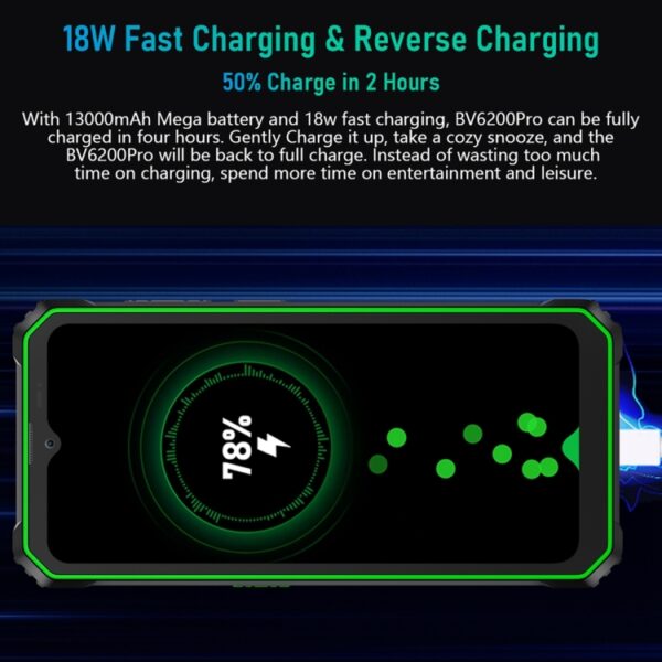 Blackview BV6200 Pro, IP68/IP69K/MIL-STD-810H, 6,56 Zoll Android 13 MediaTek Helio P35 Octa Core, Netzwerk: 4G, OTG, 6GB+128GB – Bild 14