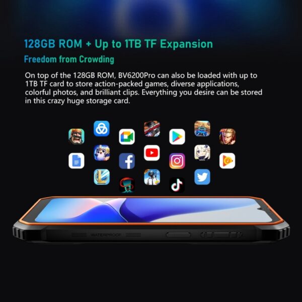 Blackview BV6200 Pro, IP68/IP69K/MIL-STD-810H, 6,56 Zoll Android 13 MediaTek Helio P35 Octa Core, Netzwerk: 4G, OTG, 6GB+128GB – Bild 18
